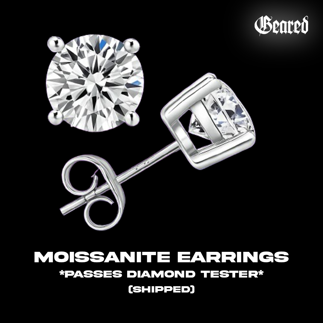 NEW!! MOISSANITE EARRINGS *PASSES DIAMOND TESTER* (PREORDER)!!